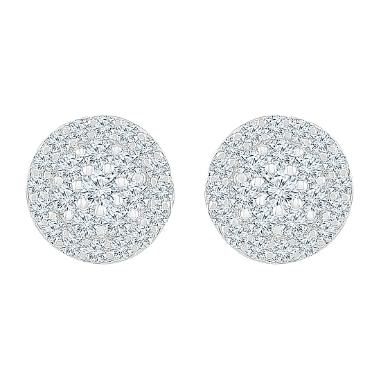 1 1/4 CT. T.W. Natural White Diamond 10K Gold 9.6mm Stud Earrings