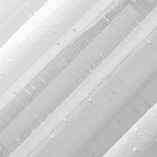Clean Window Clean Window Textured Slub Stripe Rod Pocket Sheer Single Curtain Panel