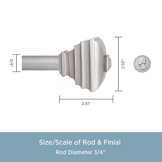 Kenney Jayden Square 3/4 IN Adjustable Curtain Rod