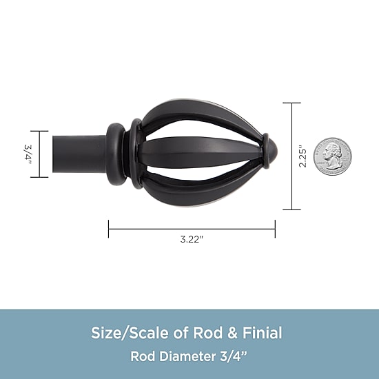Kenney Lucas Openwork 3/4 IN Adjustable Curtain Rod