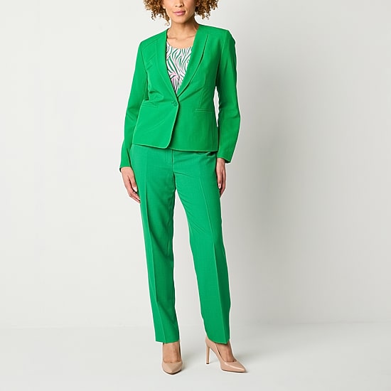 Black Label by Evan-Picone Womens Classic Fit Straight Suit Pant