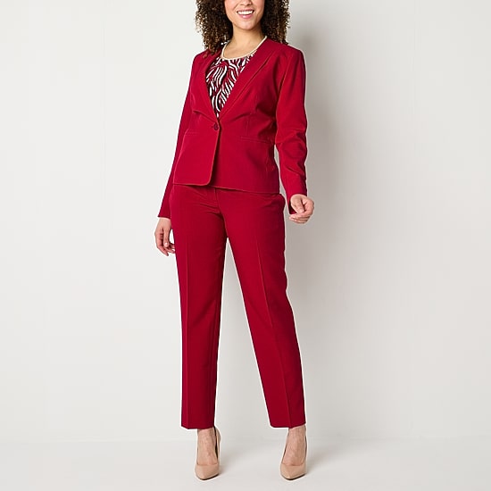 Black Label by Evan-Picone Womens Classic Fit Straight Suit Pant