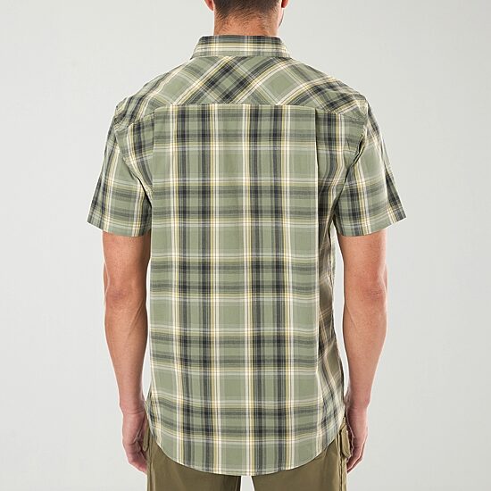 Smiths Workwear Mens Short Sleeve Regular Fit Stretch Fabric Button-Down Shirt
