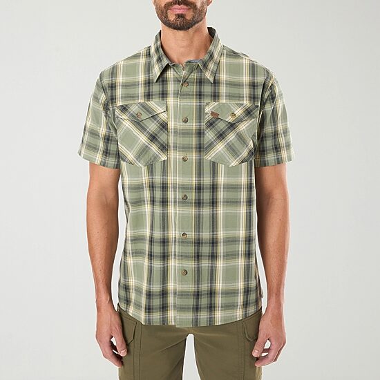 Smiths Workwear Mens Short Sleeve Regular Fit Stretch Fabric Button-Down Shirt