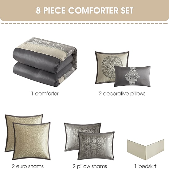 Stratford Park Tiago 8-pc. Complete Bedding Set