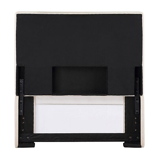 Kosmo Self-Welt Upholstered Twin Panel Headboard in Sand