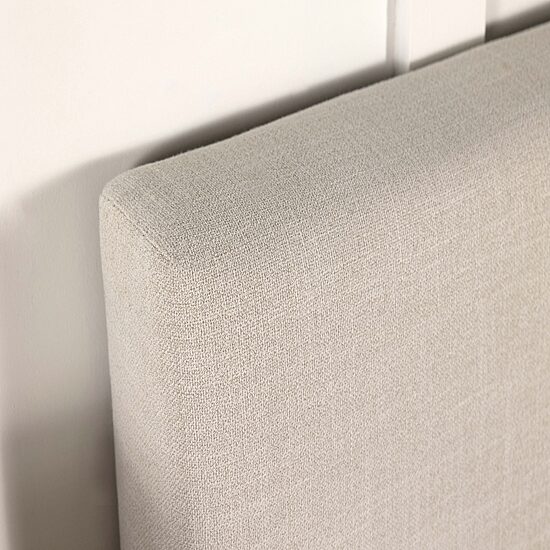 Pirro Smooth-Edge Upholstered Twin Panel Headboard in Sand