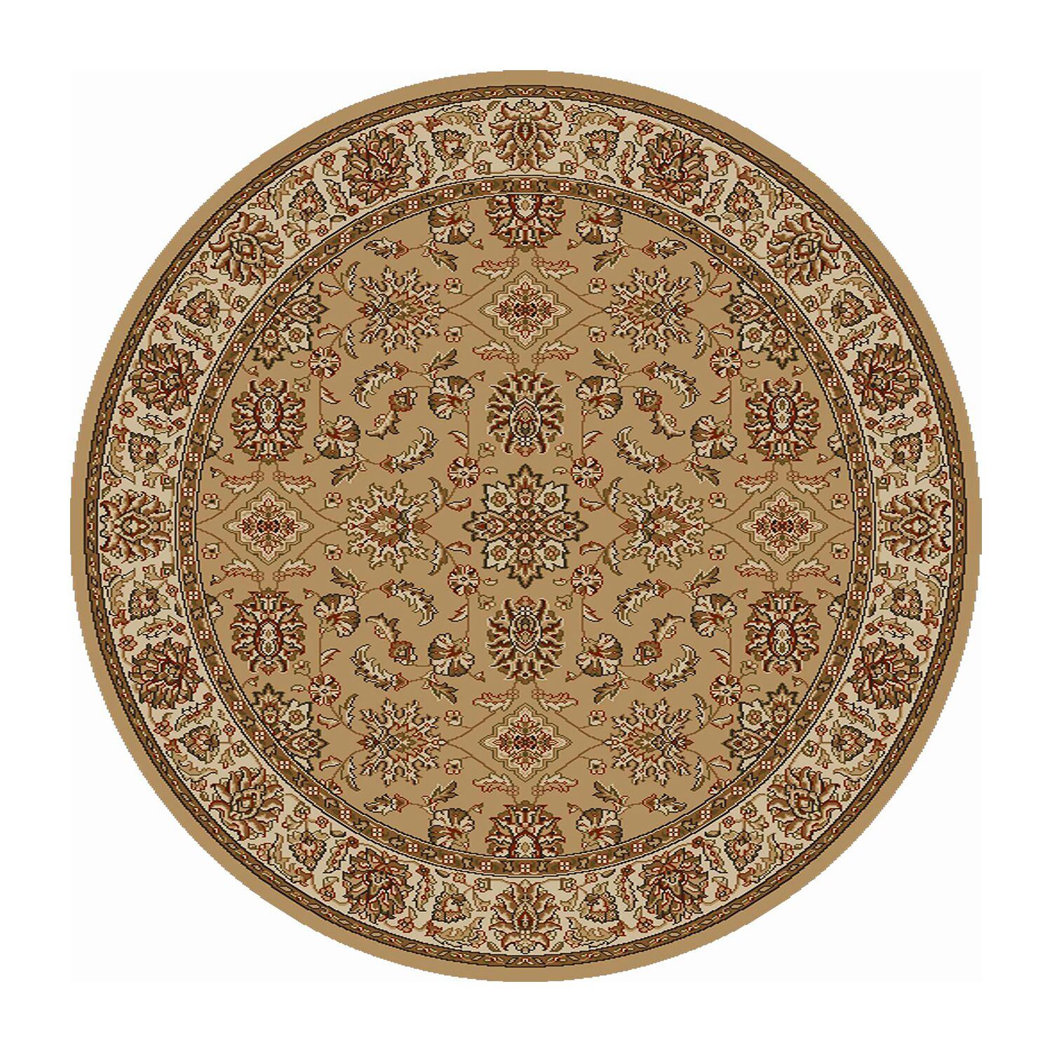 Radici Como Kashan Traditional Oriental Indoor Round Area Rug