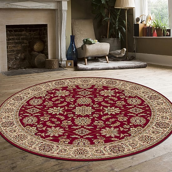 Radici Como Kashan Traditional Oriental Indoor Round Area Rug