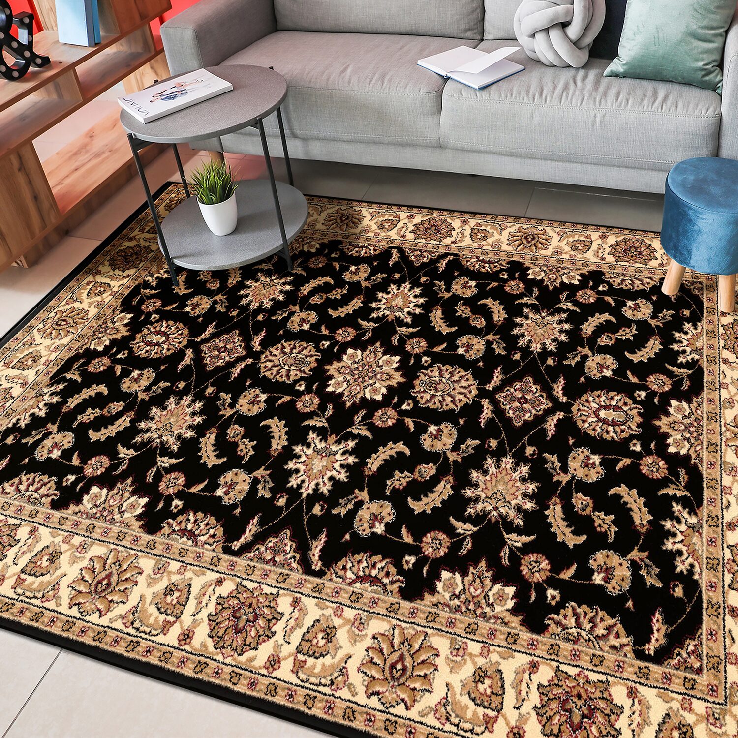 Radici Como Kashan Traditional Oriental Indoor Rectangular Accent Rug