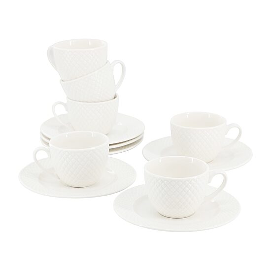 Elama Sol 12 Piece 3 Ounce 12-pc. Cup & Saucer Set