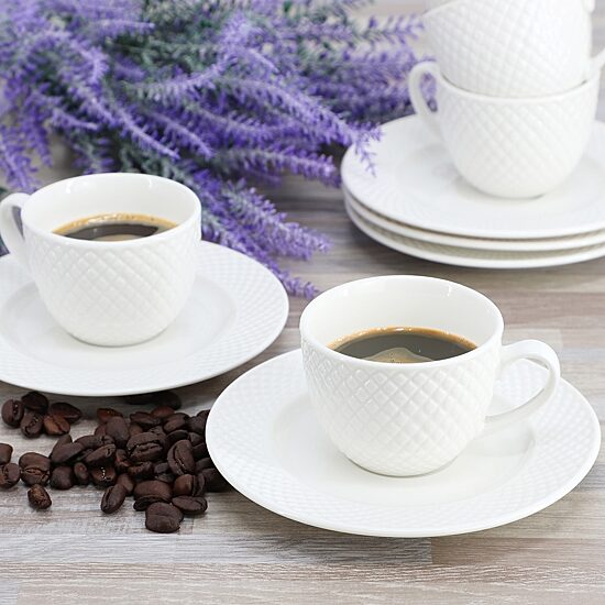 Elama Sol 12 Piece 3 Ounce 12-pc. Cup & Saucer Set
