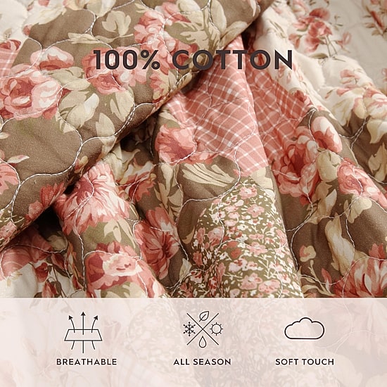 Laura Ashley Harrietta Patchwork Quilt Set