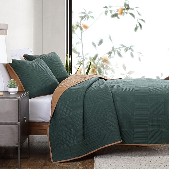 Eddie Bauer Solid Washed Quilt Set