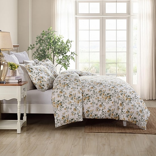 Laura Ashley Roses Sateen Duvet Cover Set