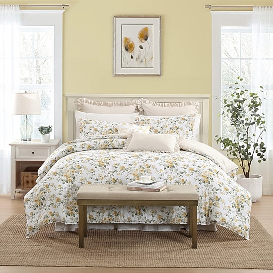 Laura Ashley Roses Midweight Comforter Set