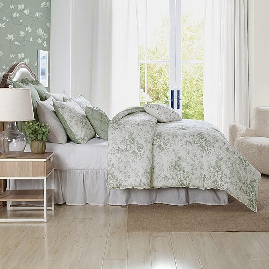 Laura Ashley Toile Delight Midweight Comforter Set