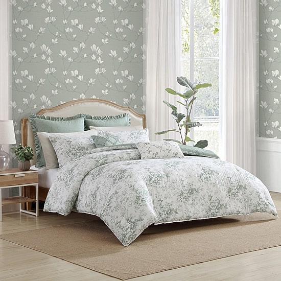 Laura Ashley Toile Delight Midweight Comforter Set