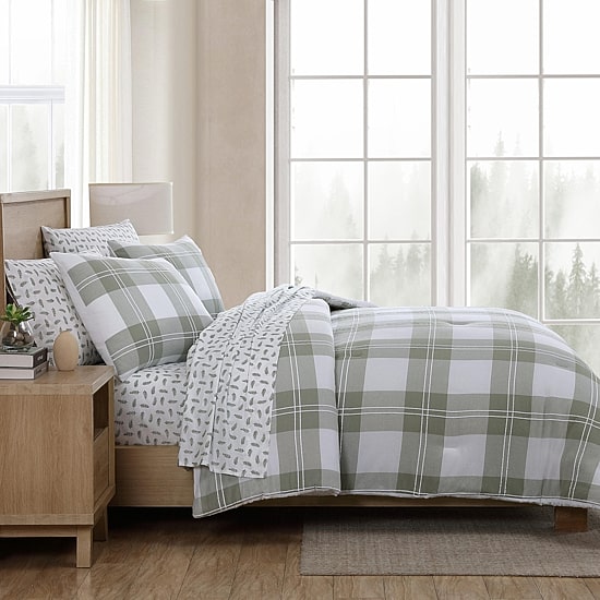 Eddie Bauer Mountain Embroidery Midweight Comforter Set