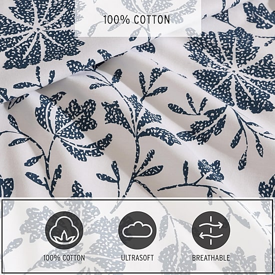 Eddie Bauer Woodblock Floral Sheet Set