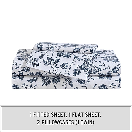 Eddie Bauer Woodblock Floral Sheet Set