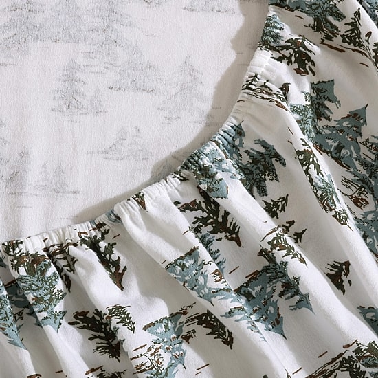 Eddie Bauer Snowy Pine Trees Sheet Set
