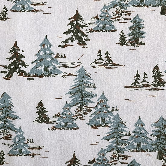 Eddie Bauer Snowy Pine Trees Sheet Set