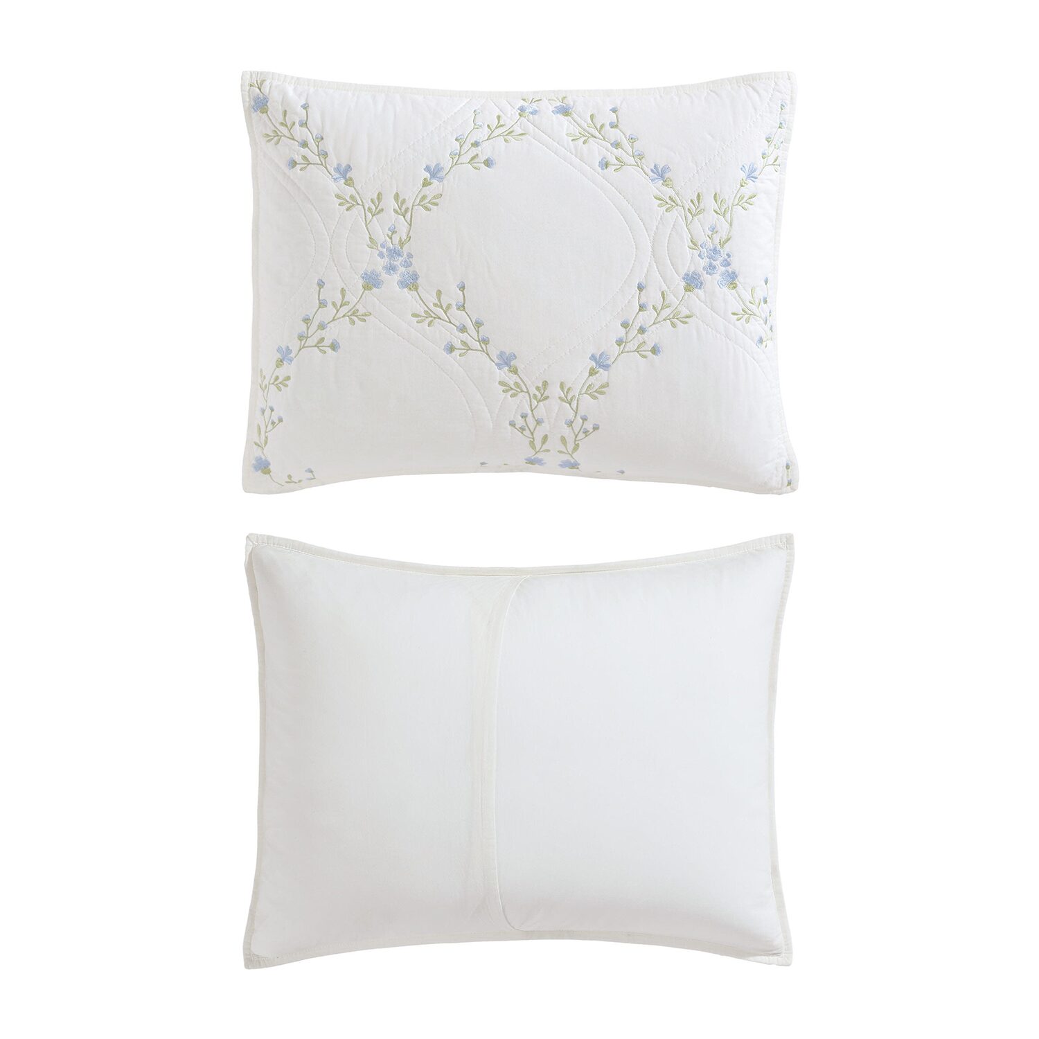 Laura Ashley Floral Embroidery Quilt Set