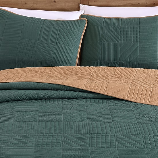 Eddie Bauer Solid Washed Quilt Set