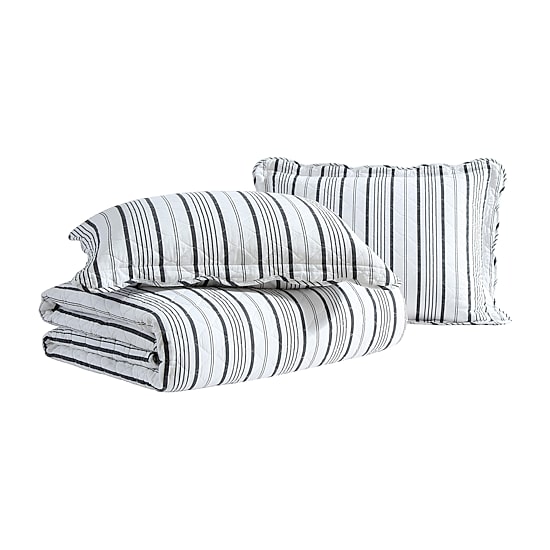Laura Ashley Stripe Perfection Quilt Set