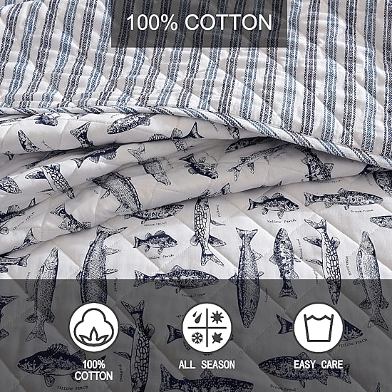 Eddie Bauer Wes Fish Quilt Set
