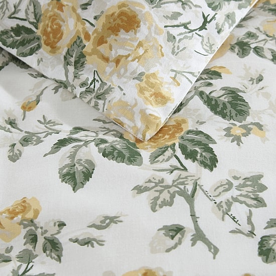 Laura Ashley Roses Sateen Duvet Cover Set
