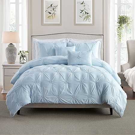 Laura Ashley Delphine Poly Waffle Midweight Comforter Set