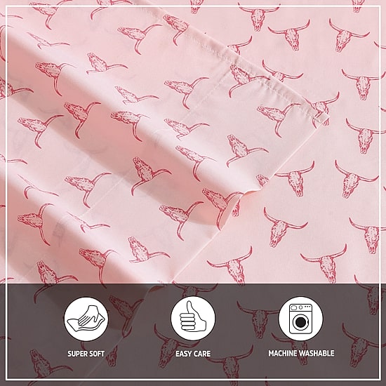 Wrangler Steer Skulls Sheet Set