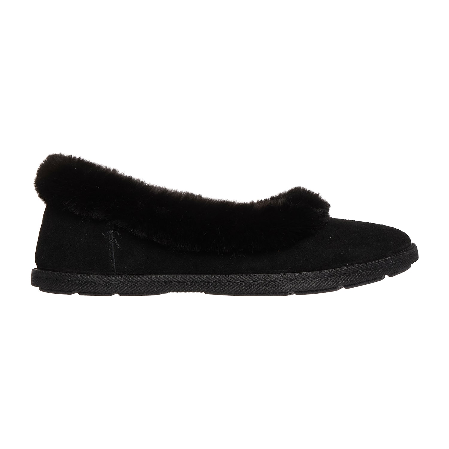 Skechers Cozy Ballet Womens Faux Fur Trim Slip-On Slippers