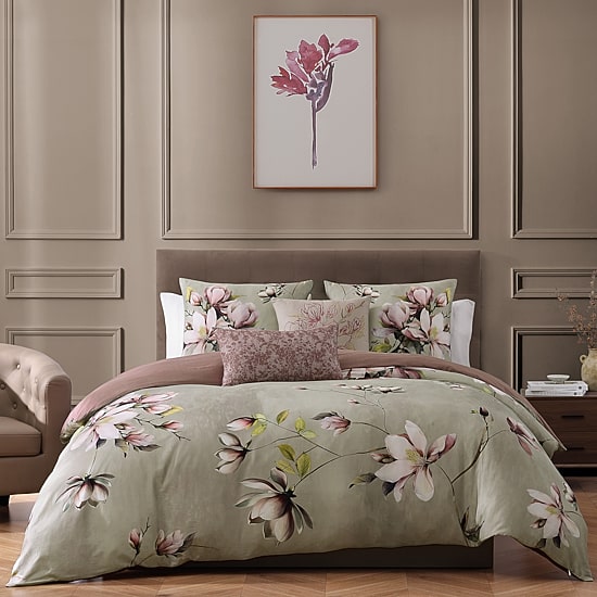 Bebejan Purple Lilies 5-pc. Midweight Reversible Comforter Set