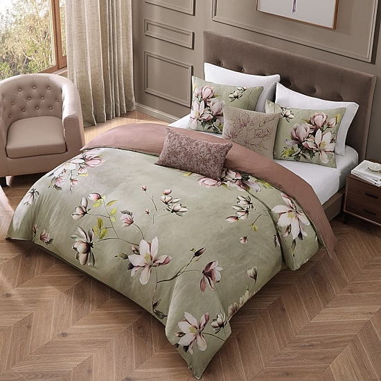 Bebejan Purple Lilies 5-pc. Midweight Reversible Comforter Set