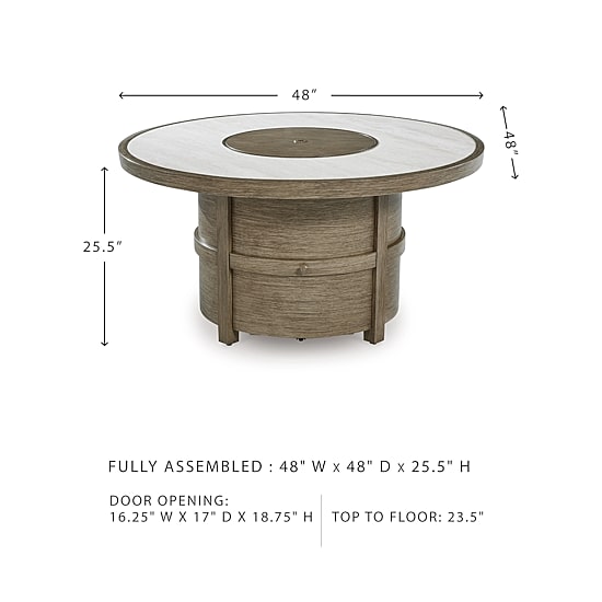 Signature Design by Ashley Raleigh Ranch Fire Pit Table
