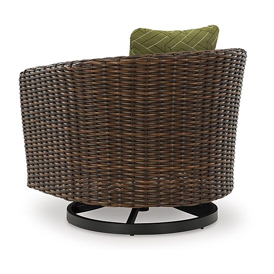 Signature Design by Ashley Hoquiam Outdoor Swivel Lounge Chair with Cushion