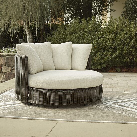 Signature Design by Ashley King 60" Outdoor Swivel Lounge Chair with Cushions