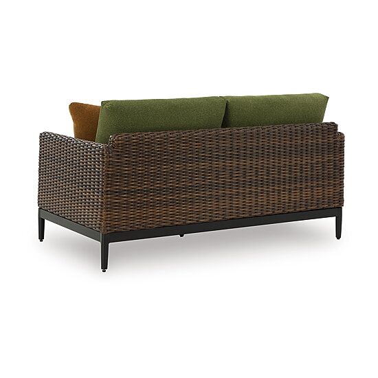 Signature Design by Ashley Hoquiam Outdoor Loveseat with Cushion