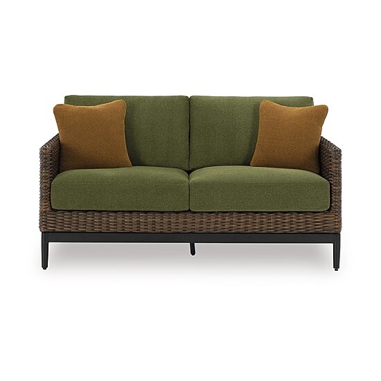 Signature Design by Ashley Hoquiam Outdoor Loveseat with Cushion