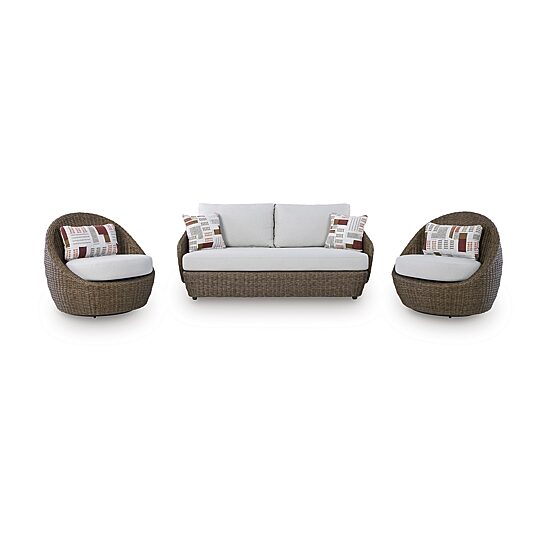 Signature Design by Ashley Carlinville 3-Piece Outdoor Conversation Set