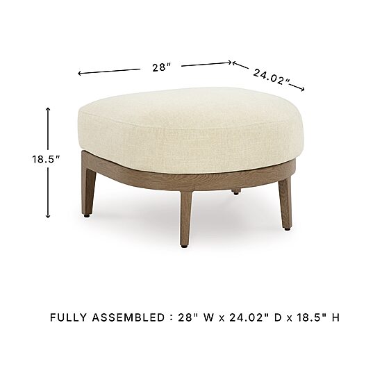 Signature Design by Ashley Severn Outdoor Ottoman with Cushion