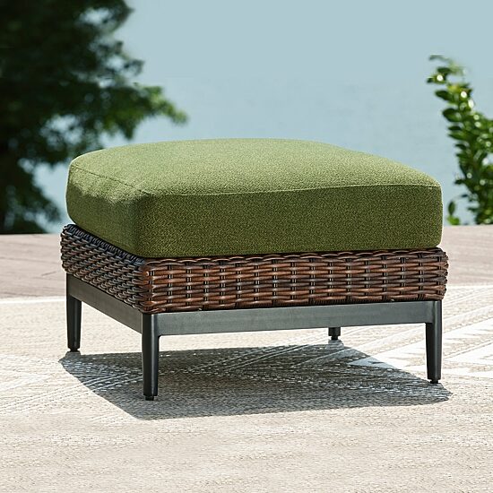 Signature Design by Ashley Hoquiam Outdoor Ottoman with Cushion