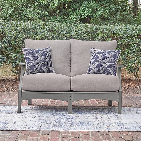 Signature Design by Ashley Long Beach Outdoor Loveseat with Cushion