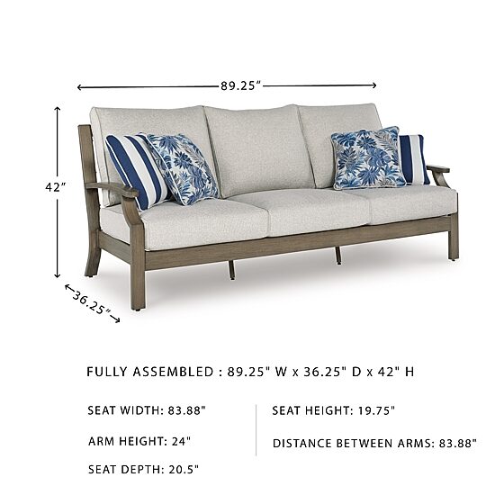 Signature Design by Ashley Raleigh Ranch Outdoor Sofa with Cushion
