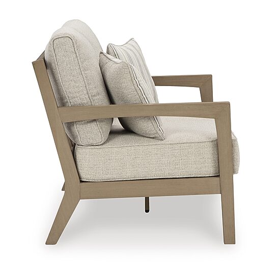 Signature Design by Ashley Hancock Outdoor Loveseat with Cushion