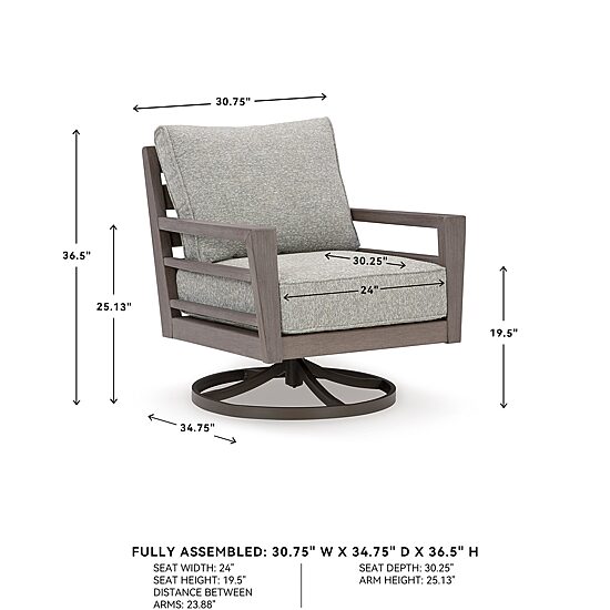 Signature Design by Ashley Hilo Outdoor Swivel Lounge Chair