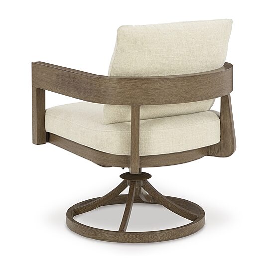 Signature Design by Ashley Severn Outdoor Swivel Dining Chair with Cushion (Set of 2)